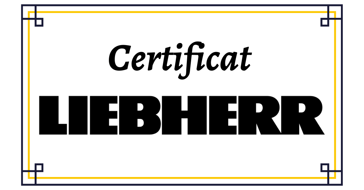 Certificat LIEBHERR - Grue a tour